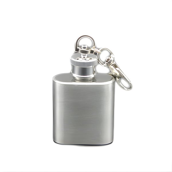 Branded Flask with Functional Keychain