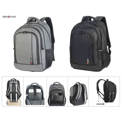 תיק גב SWISS איכותי ועמיד למחשב נייד עד 15.6 אינץ' - דגם FRANK