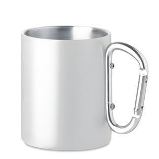 כוס מתכת וינטג' עם ידית קרבינה, 300 מ"ל