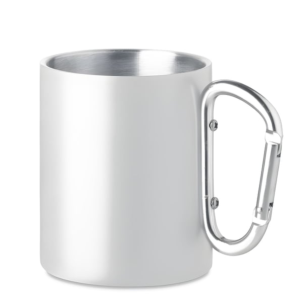 כוס מתכת וינטג' עם ידית קרבינה, 300 מ"ל