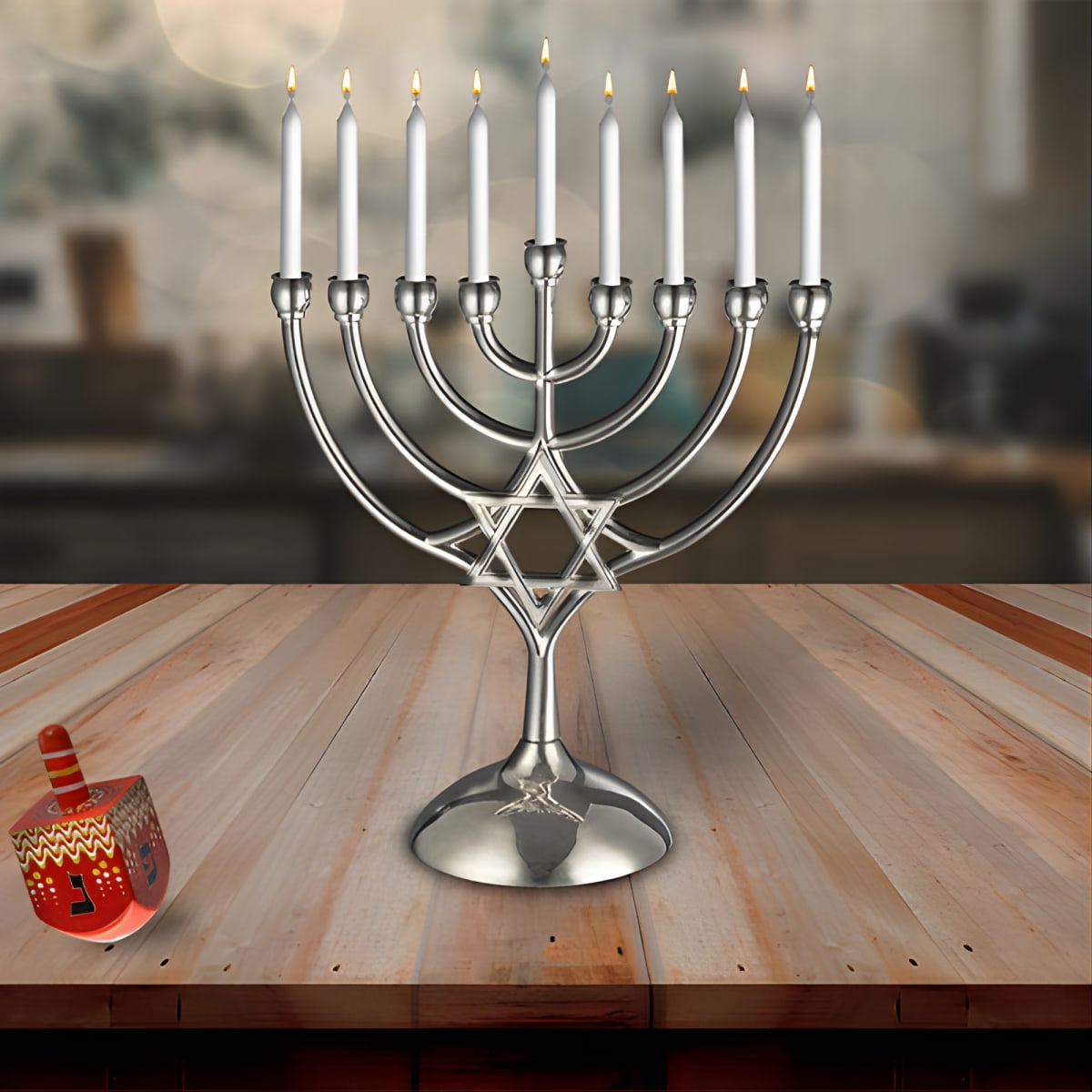 חנוכייה מעוצבת ממתכת - מיוחדת ומסוגננת