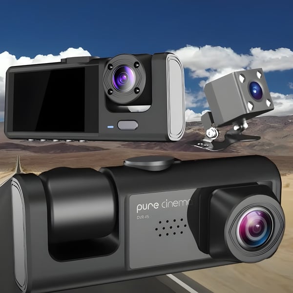 מצלמת רכב עם שלוש עדשות באיכות גבוהה