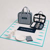 Picnic Gift Set for 4 Diners with Carrying Bag and Double Blanket