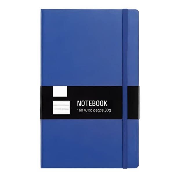 Sleek Leatherette Notebook with Hard Cover in Various Colors