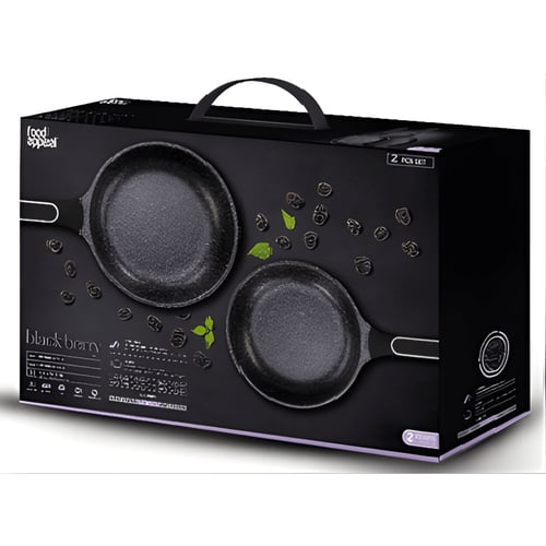 Premium Frying Pan Set BLACKBERRY by FOOD APPEAL