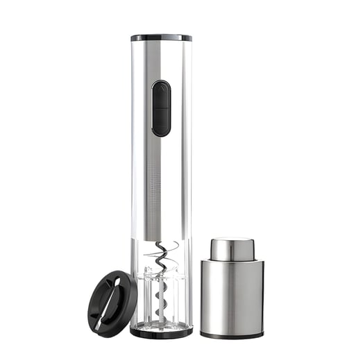 סט פותחן יין חשמלי מנירוסטה עם משאבת וואקום