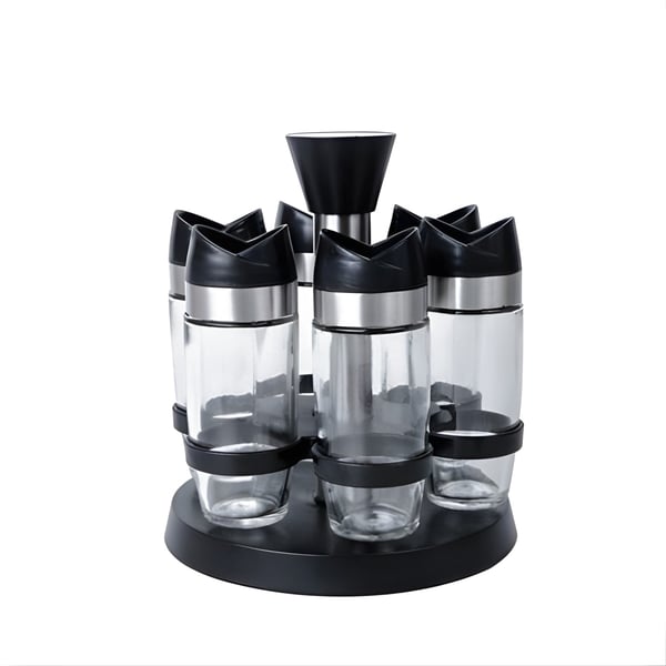 Elegant Spice Jar Rack for Kitchen Organization