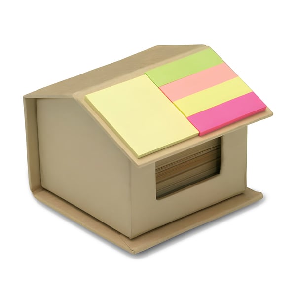 House-Shaped Recycled Cardboard Memo Dispenser