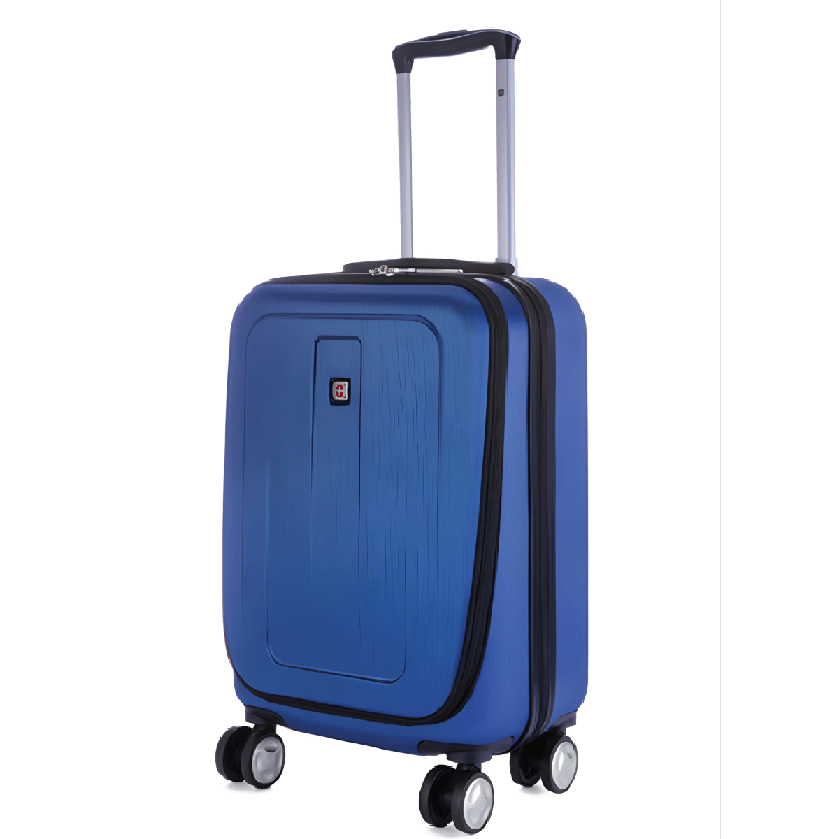 מזוודת עליה למטוס קשיחה עם תא לפטופ POLOSWISS BRUSH 20 אינץ'