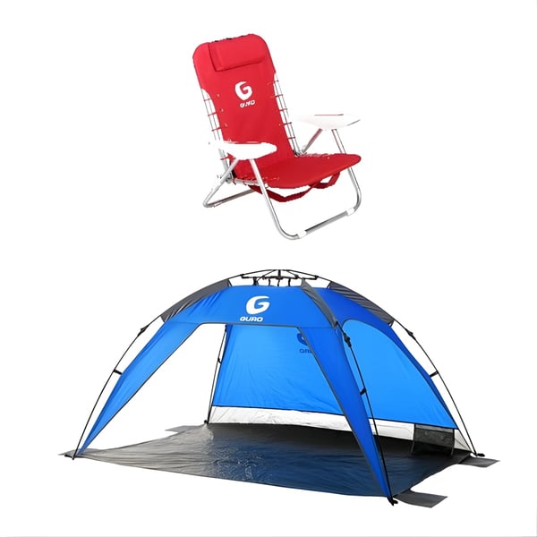 Laguna Beach Tent with Steel Chair - Ultimate Shade Experience