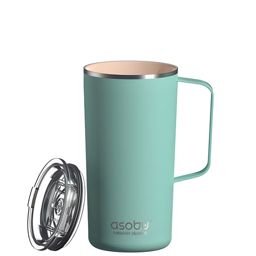 ASOBU 600ml Stainless Steel Thermal Mug with Ceramic Coating and Tritan Lid
