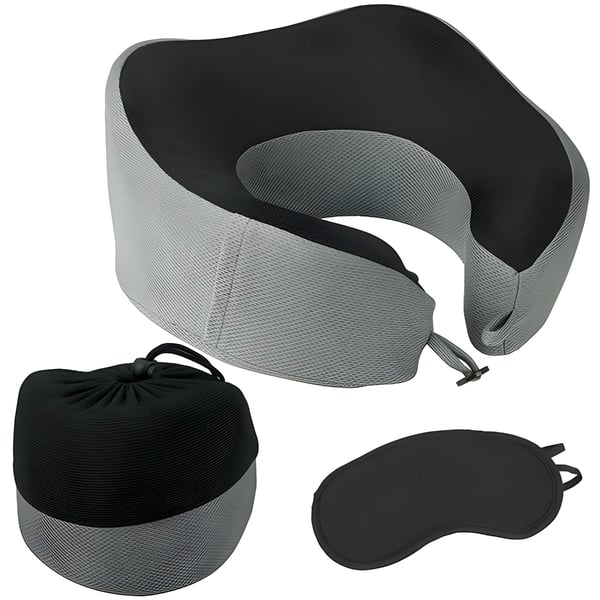 Memory Foam Travel Pillow with Eye Mask