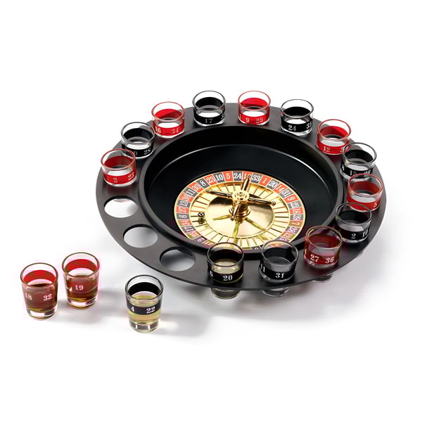Roulette Game with 16 Shot Glasses for Adults