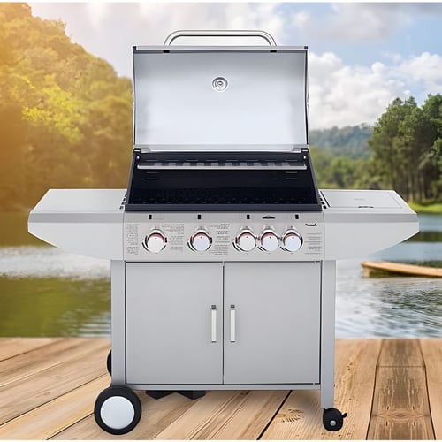 גריל גז 4 מבערים Peerless עוצמתי עם תפוקת חום 55000 BTU