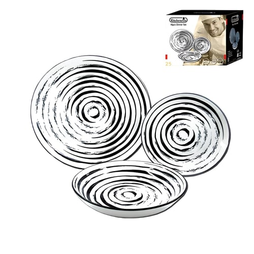 סט 18 צלחות פורצלן איכותיות מבית LAKITCHEN