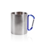 ספל טיולים מתכתי עם ידית קרבינר