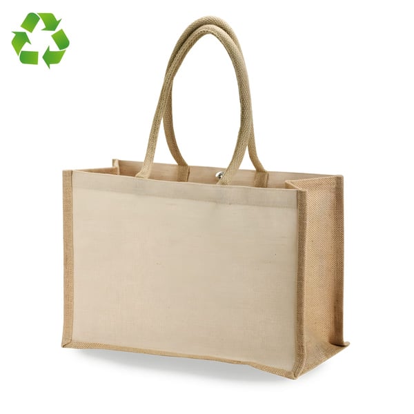Natural Jute Bag with Magnetic Closure - Brahma