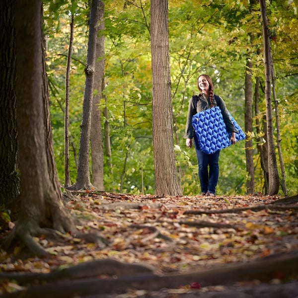 Self-Inflating Camping Mattress with Built-in Pillow by Discovery