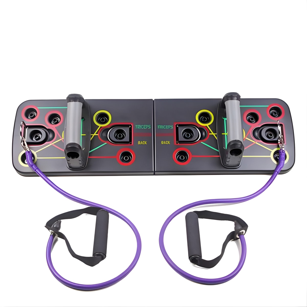 קרש שכיבות סמיכה עם זוויות משתנות וגומיות התנגדות