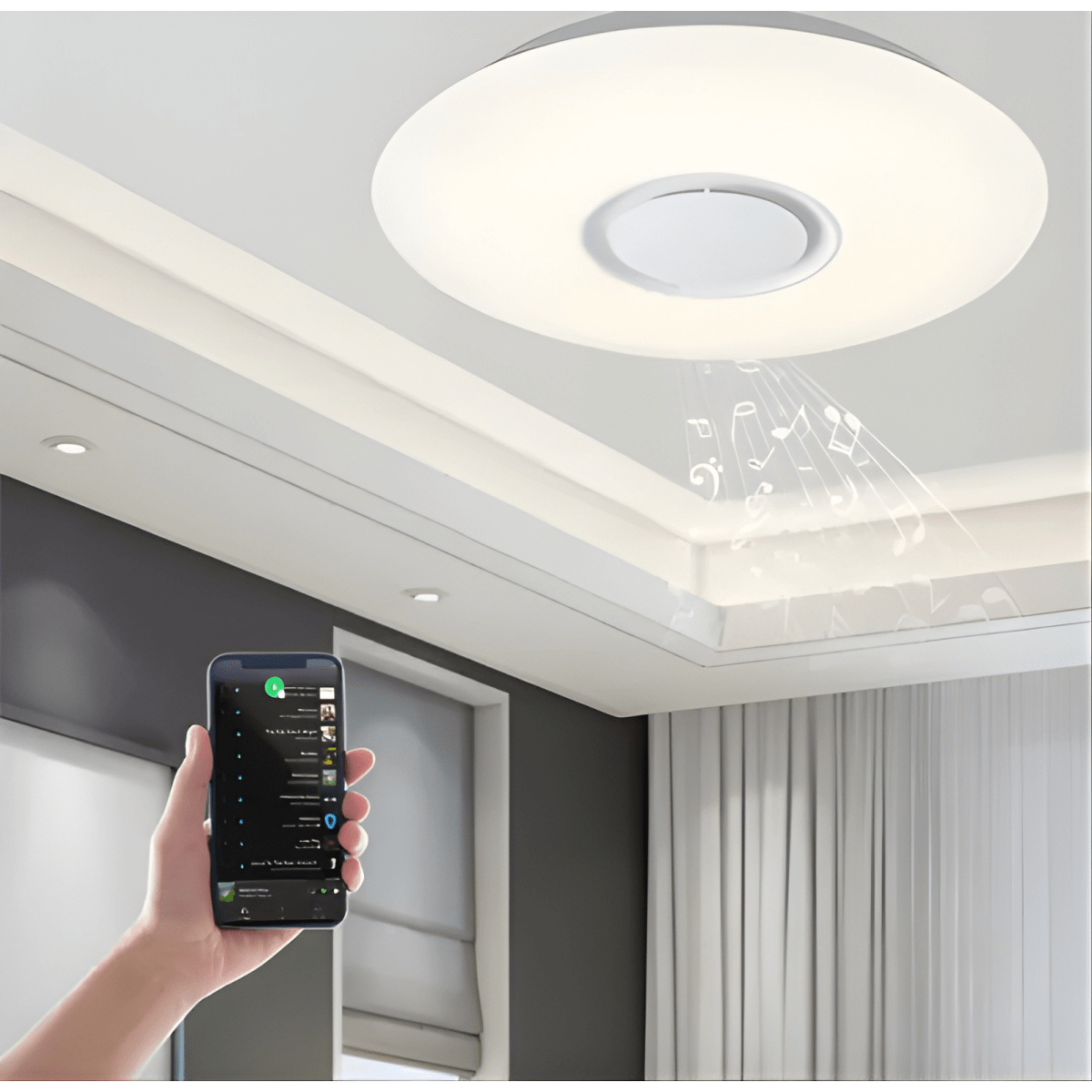 מנורת LED חכמה עם רמקול בלוטוס בעיצוב יוקרתי SIRIUS LIVING