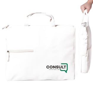 תיק מחשב נייד מעוצב בצבע לבן