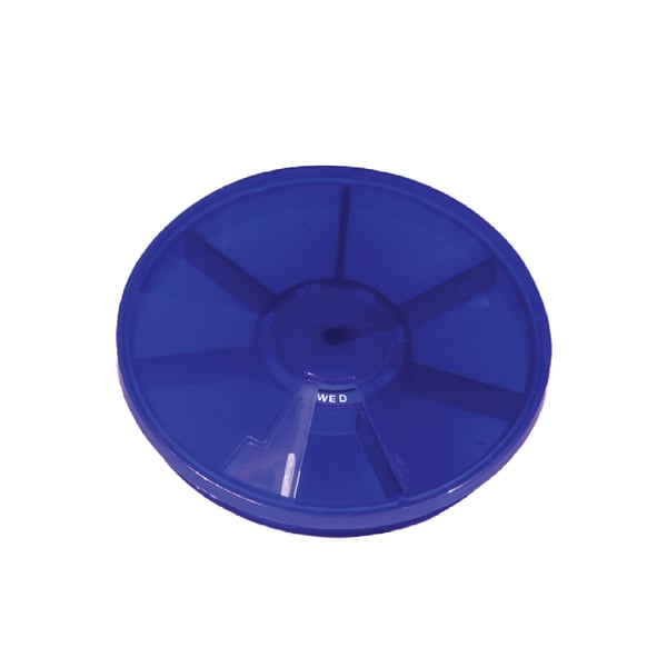 Round Pill Box with 9cm Diameter in Blue