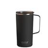 Tower Mug ספל תרמי נירוסטה ציפוי קרמי פנימי PURAMIC מכסה טריטן 600 מ"ל מבית ASOBU - שחור