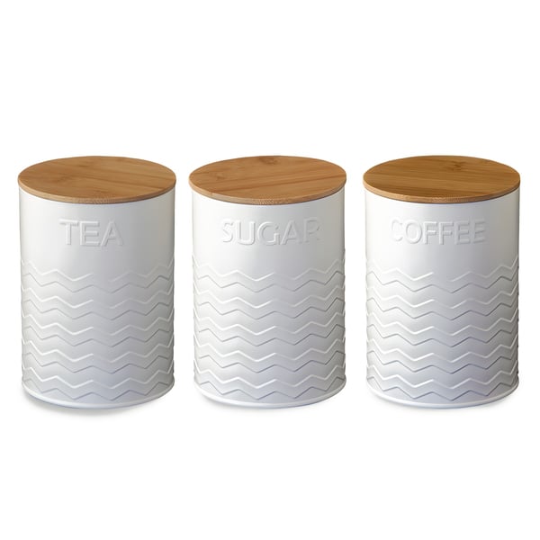 סט קופסאות מתכת אלגנטיות עם מכסה במבוק