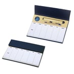 מעמד ממו שולחני עם לוח שבועי ואביזרים מעץ