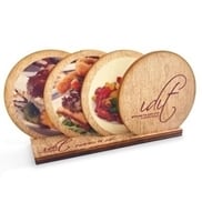Stylish Wooden Coaster Set with Stand