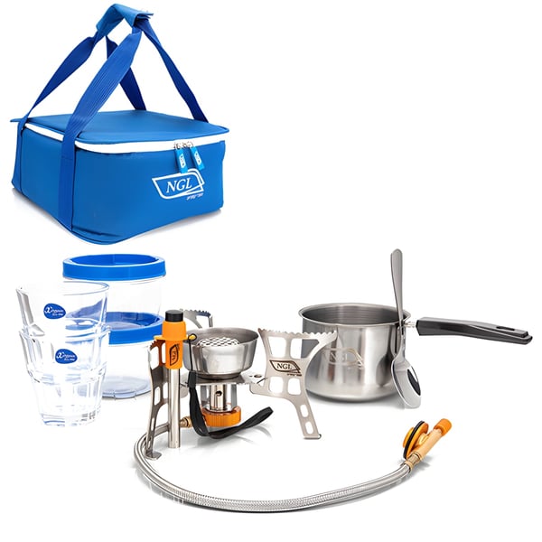 ערכת קפה מקצועית עם כירת גז לאוהבי קמפינג