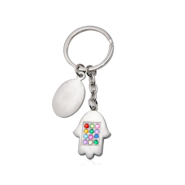 Hamsa Keychain with Stones - Premium Corporate Gift