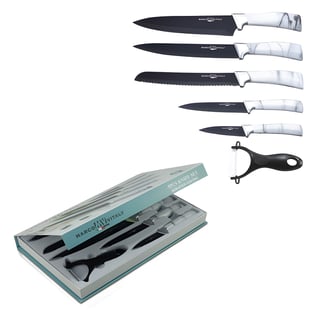 סט סכיני Non-stick מהודר עם קולפן קרמי - 6 חלקים