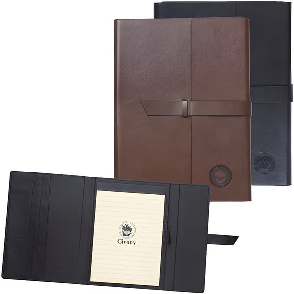 Luxury A5 PU Leather-Like Notebook with Strap by Gevoni