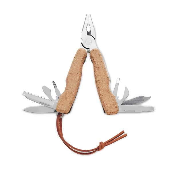 Stainless Steel Multi-Tool Pocket Knife with Cork Cover