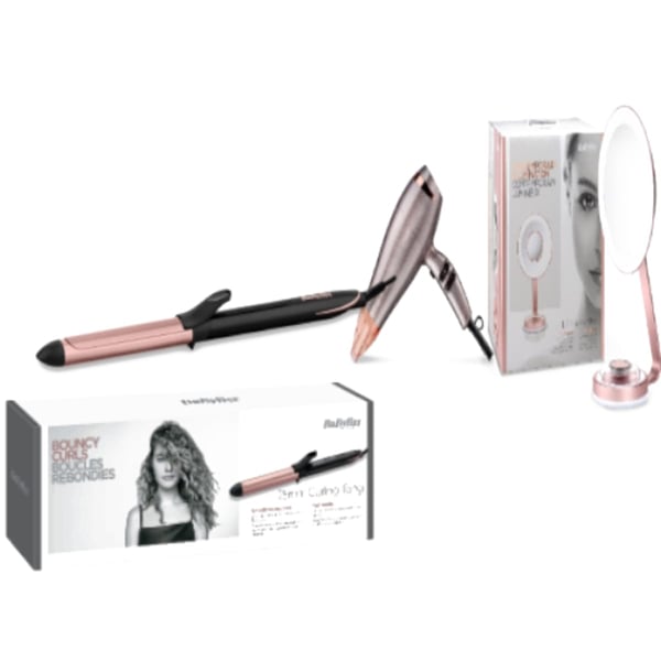 Luxury Set: Magnifying Mirror & 25mm Heat Curler by BaByliss