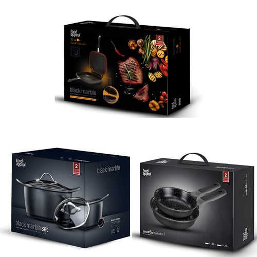 Healthy Cooking Pot and Pan Set by FOOD APPEAL