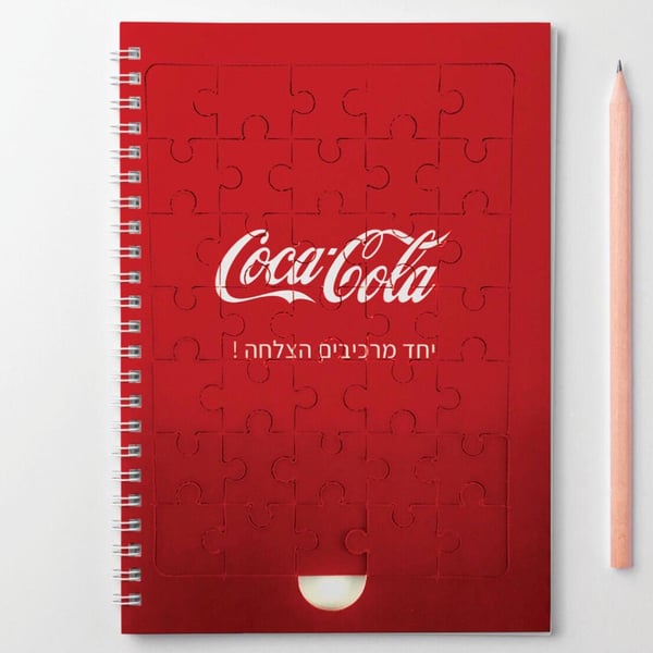 Interactive Puzzle Notebook with Colorful Branding