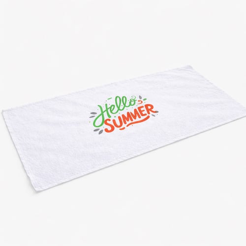 Luxurious Beach Towel with Colorful Print, Size 70/140
