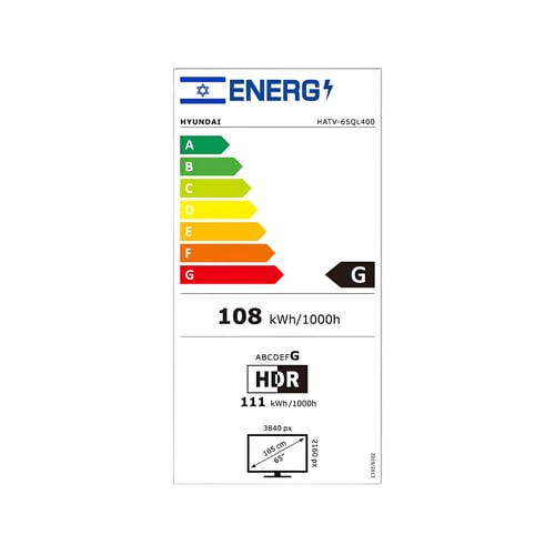 טלוויזיה חכמה 65" QLED 4K עם מערכת WebOS מבית הינדאי