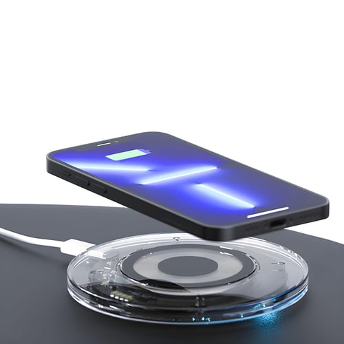 מטען אלחוטי שקוף 15W - עוצמה, מהירות וסטייל