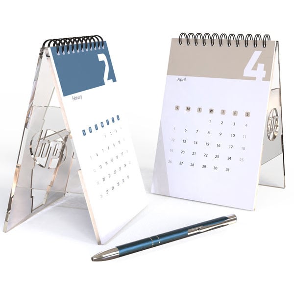 Stylish Desktop Calendar Made of Plastic