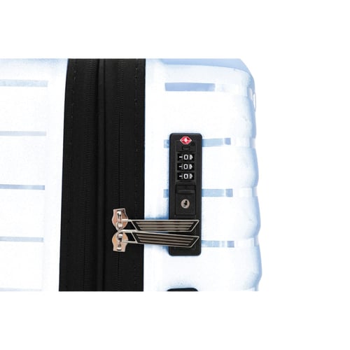 מערכת תיקי מזוודות קשיחות חסין מים, כחול בהיר, ערכת 3 יחידות