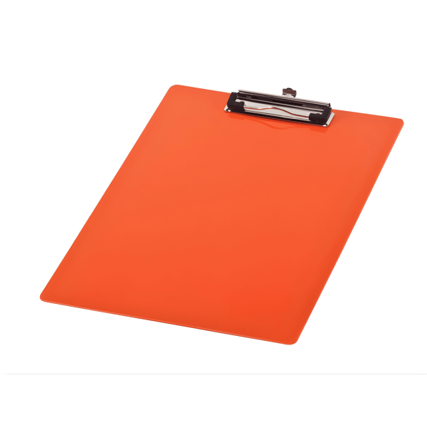 Orange Portable Clipboard with Clip