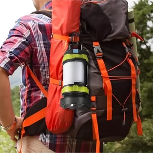 פנס קמפינג LED נייד עם סוללת גיבוי מבית Discovery