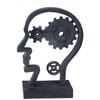 Artistic Sculpture 'Mind Wheels and Human Head' by GRACIA GALLERY