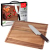 Professional Santoku Knife Set with Premium Wooden Cutting Board