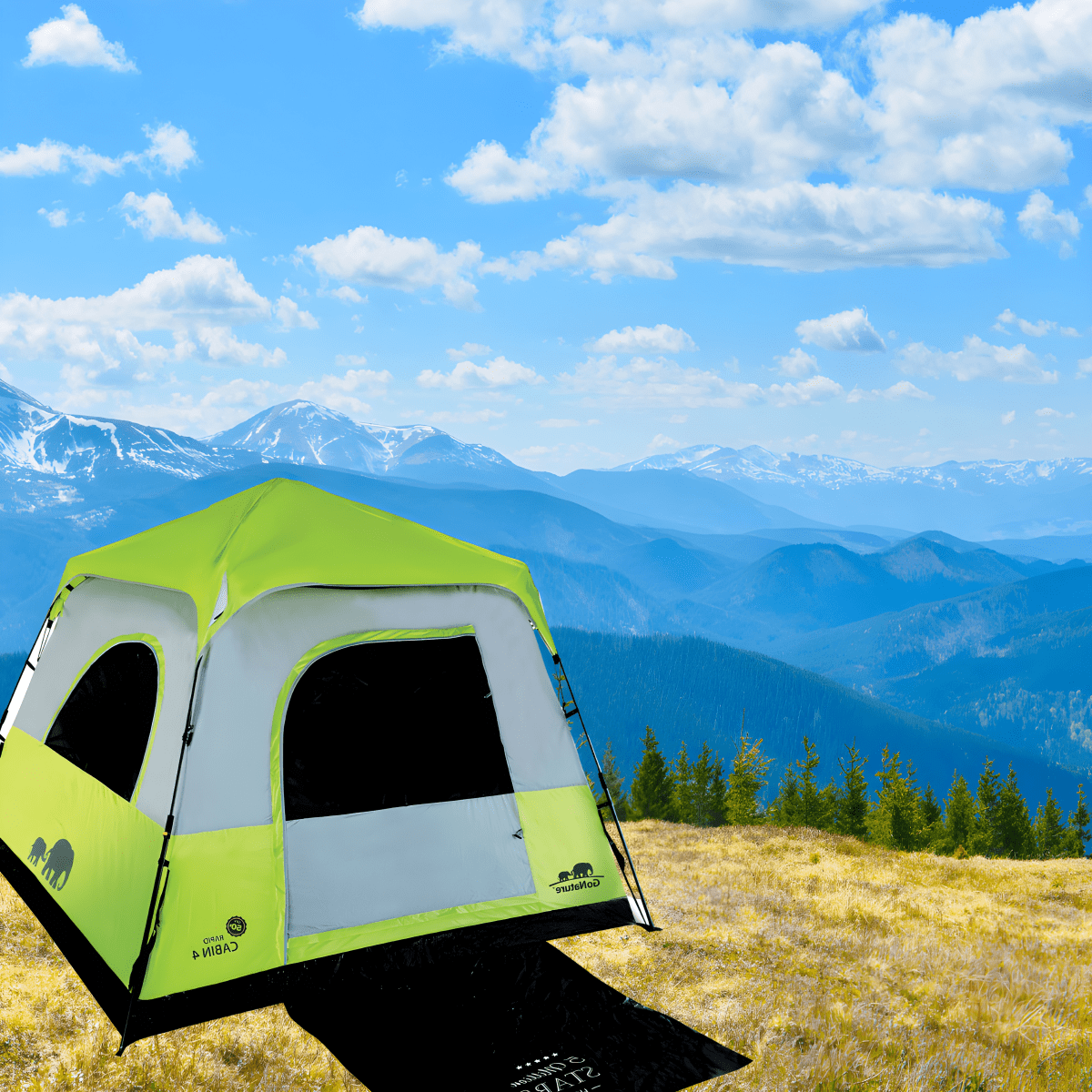 אוהל קמפינג מרווח ל-4 של GoNature GN RAPID CABIN