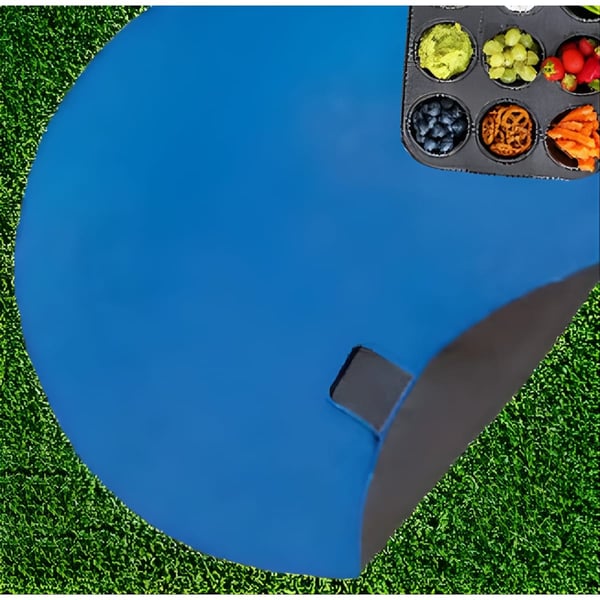Durable Double-Layer Round Picnic Blanket with Carry Handles