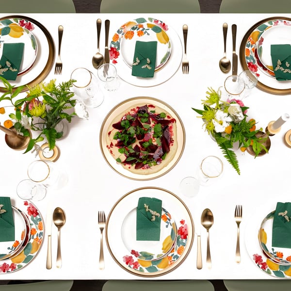 Luxury GOLD Cutlery Set for 6 Diners - 24 Pieces by Naaman